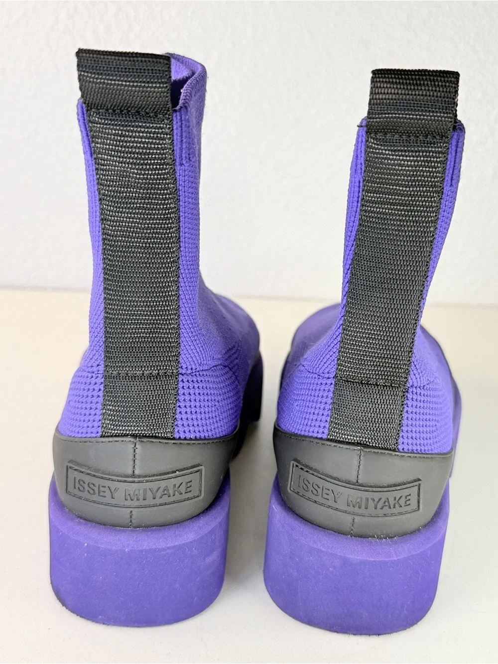 Issey Miyake x United Nude Purple Knit Platform Ankle Boots Size EU 35 US 5